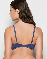 Lightly Lined Demi Logo Bra Dusk Blue
