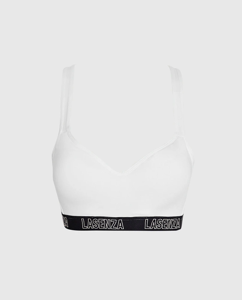 Soutien-gorge Sport pour entraînement d’intensité moyenne ivoire