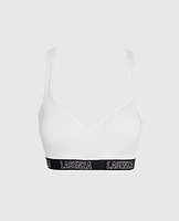 Soutien-gorge Sport pour entraînement d’intensité moyenne ivoire