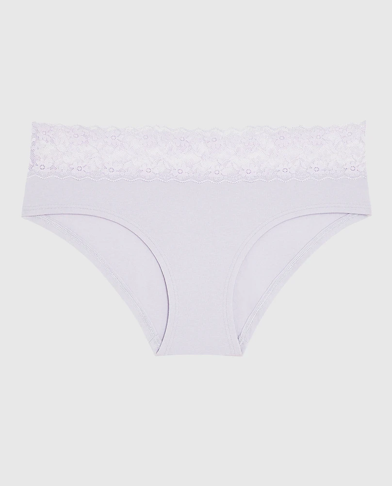 Hipster Panty with Lace in Lavender Cake