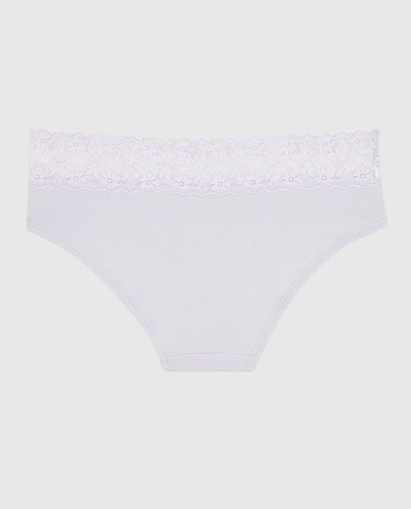 Hipster Panty with Lace in Lavender Cake