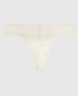 Everyday Thong Panty with Lace Trim