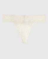 Everyday Thong Panty with Lace Trim