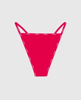 Culotte Cheeky avec bordure à logo rouge cosmo