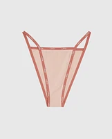 Cheeky Panty with Logo Trim Peaceful Peach