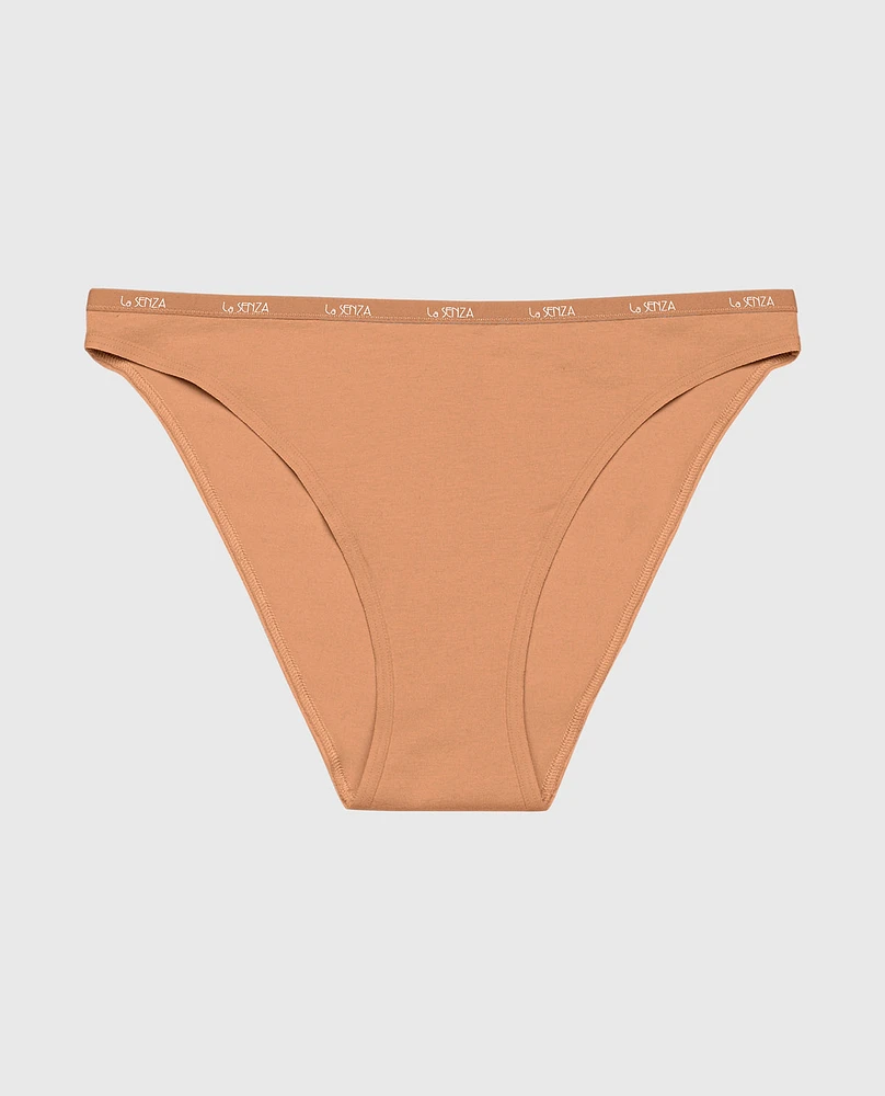 Bikini Panty with Logo Trim Cork