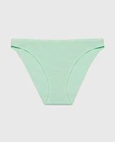Bikini Panty with Logo Trim Mist Green