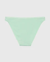 Bikini Panty with Logo Trim Mist Green
