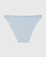 Bikini Panty with Logo Trim Subdued Blue