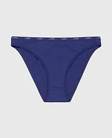Bikini Panty with Logo Trim Dusk Blue