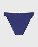 Bikini Panty with Logo Trim Dusk Blue