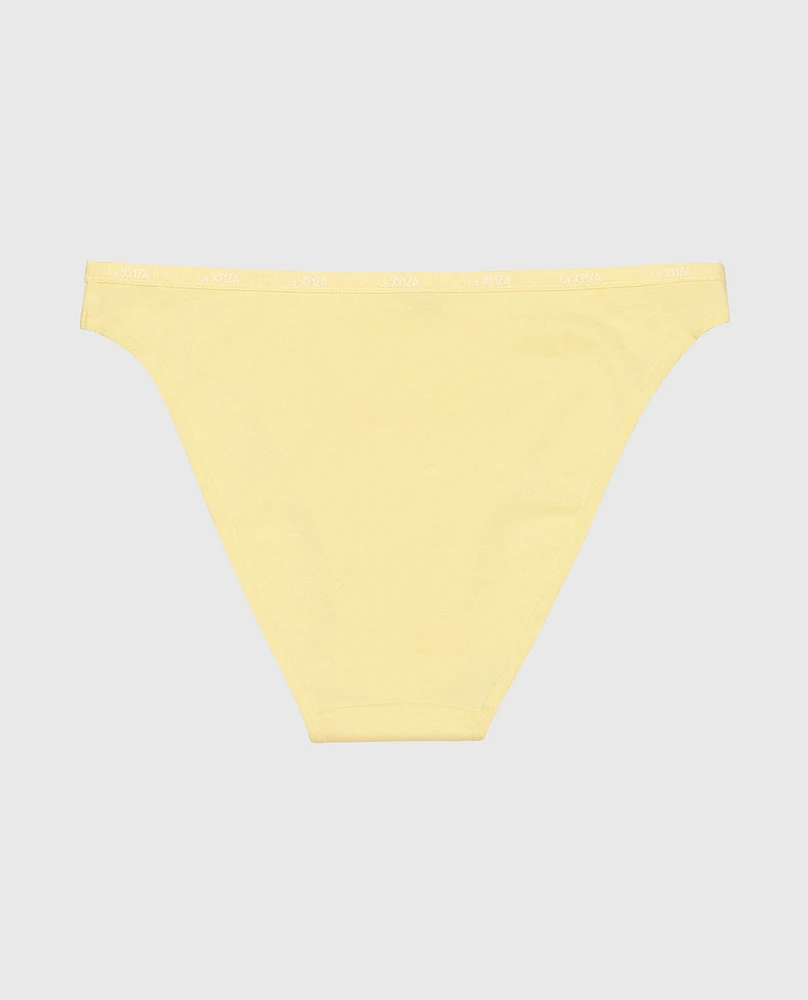 Bikini Panty with Logo Trim Mellow Yellow