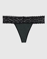Tanga de tous les jours avec bordure en dentelle