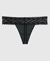 Tanga de tous les jours avec bordure en dentelle