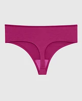 Ultrasoft High Leg Thong Panty in Outrageous Pink