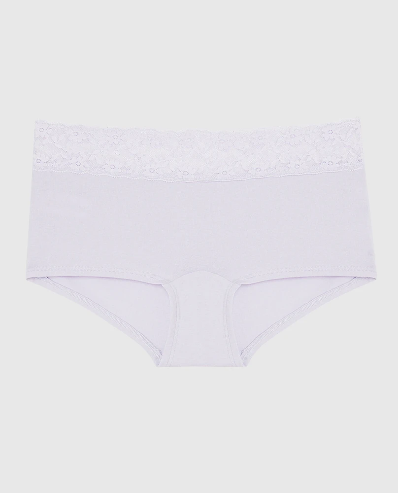 Boyshort Panty with Lace Lavender Cake