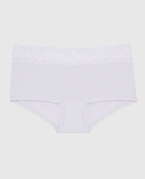 Boyshort Panty with Lace Lavender Cake