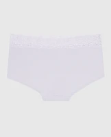 Boyshort Panty with Lace Lavender Cake
