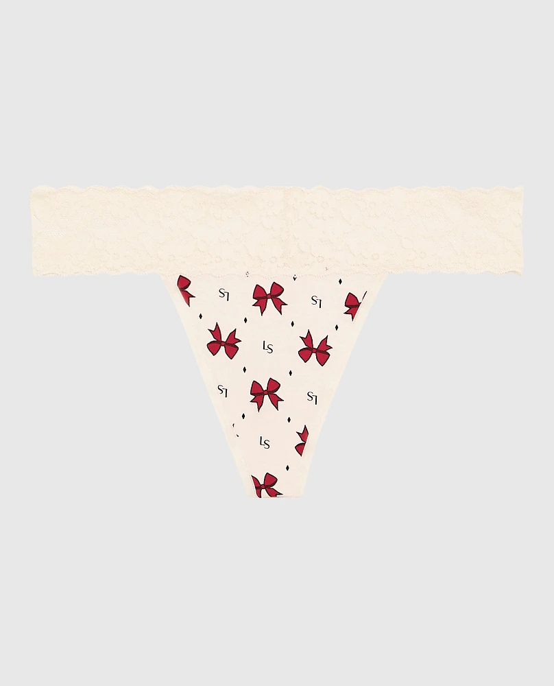 Tanga avec bordure en dentelle révérence à la reine