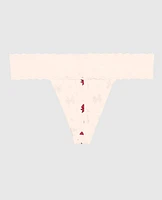 Tanga avec bordure en dentelle révérence à la reine