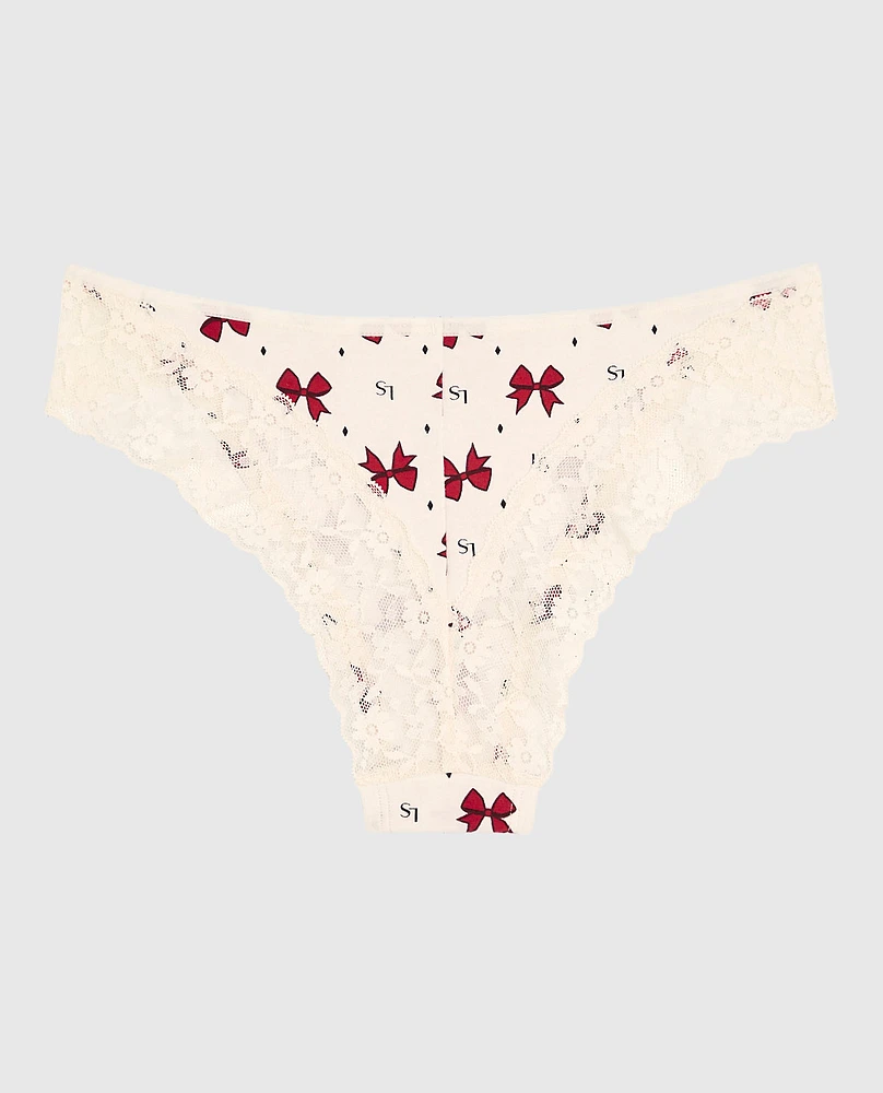 Culotte cheeky avec bordure en dentelle révérence à la reine