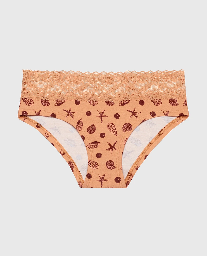 Hipster Panty with Lace Trim She Sells Sea Shells