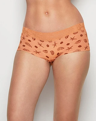 Boyshort Panty with Lace Trim She Sells Sea Shells