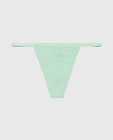 G-Sring Panty with Logo Trim Mist Green