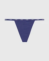 G-Sring Panty with Logo Trim Dusk Blue