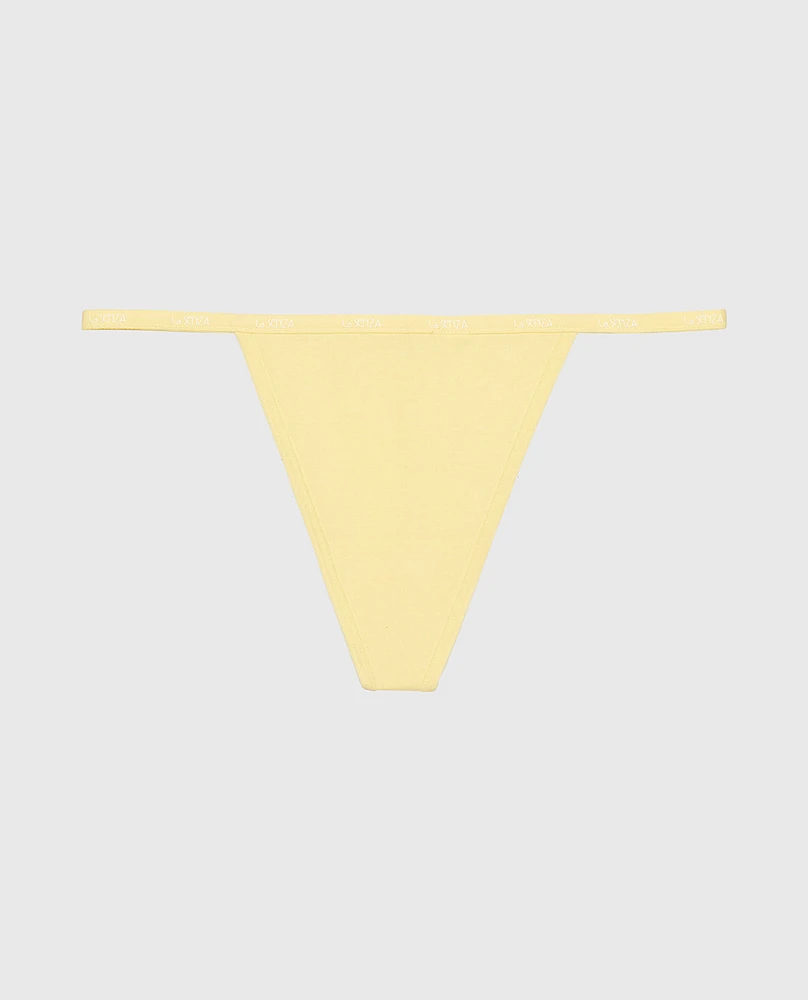 G-Sring Panty with Logo Trim Mellow Yellow