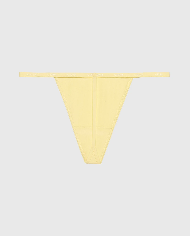 G-Sring Panty with Logo Trim Mellow Yellow