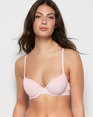 Soutien-gorge demi-buste légèrement doublé avec logo lilas discret