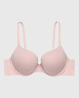 Lightly Lined Demi Bra with Logo Iced Lilac