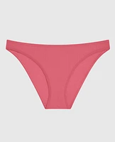 Ribbed Bikini Panty in Romantic Pink