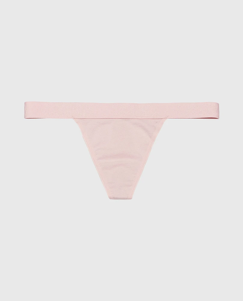 G-String Panty with Logo Band Iced Lilac