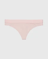 Thong Panty with Logo Band Iced Lilac