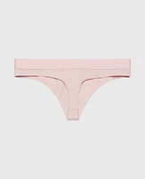 Thong Panty with Logo Band Iced Lilac