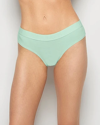 Hipster Panty with Logo Band Mist Green
