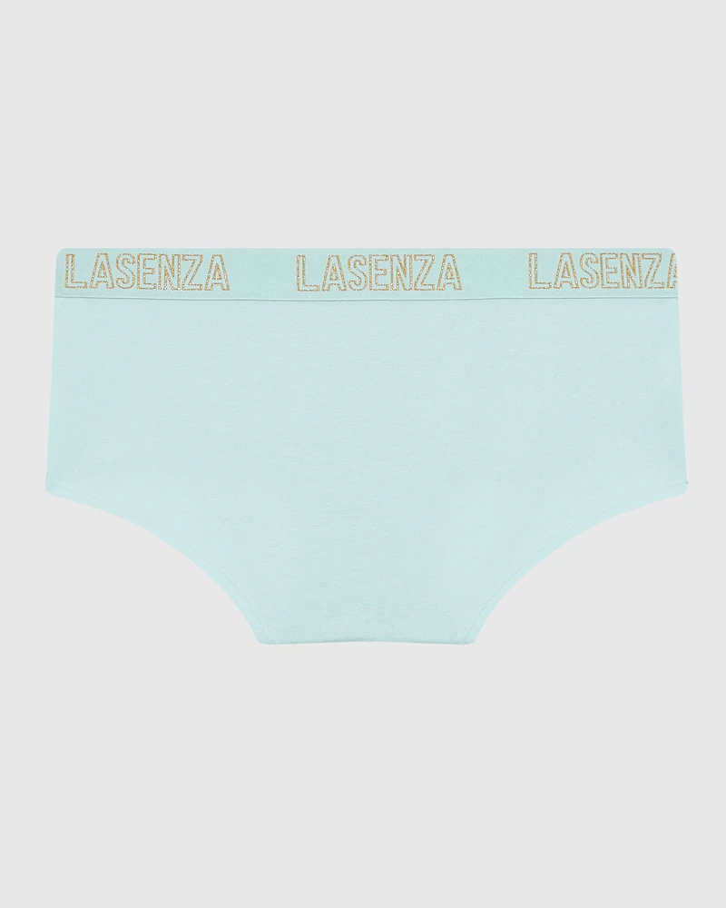 Boyshort Panty with Logo Band in Vista Blue