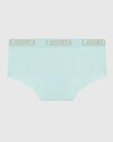 Boyshort Panty with Logo Band in Vista Blue