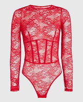 Combiné à manches longues non doublé rouge cosmo