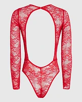 Combiné à manches longues non doublé rouge cosmo