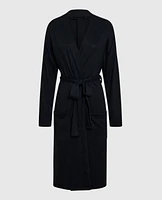 Long Sleeve Jersey Robe Smoulder Black