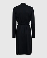 Long Sleeve Jersey Robe Smoulder Black