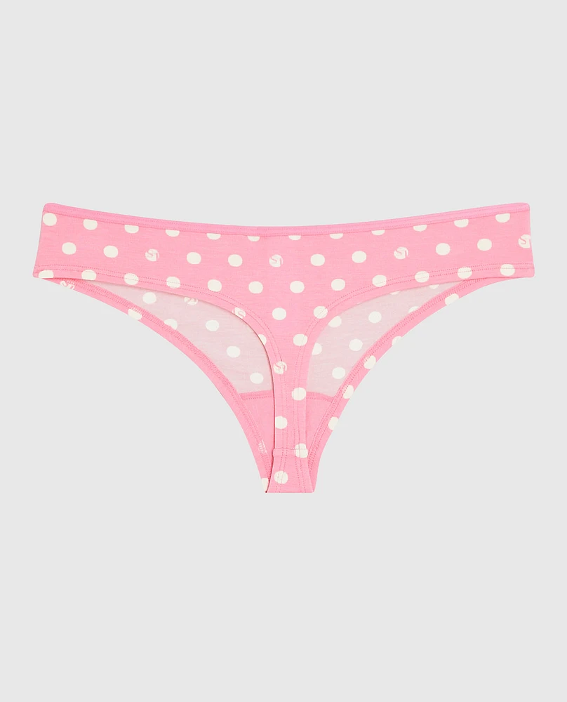 Thong Panty with Bow in LS Dot