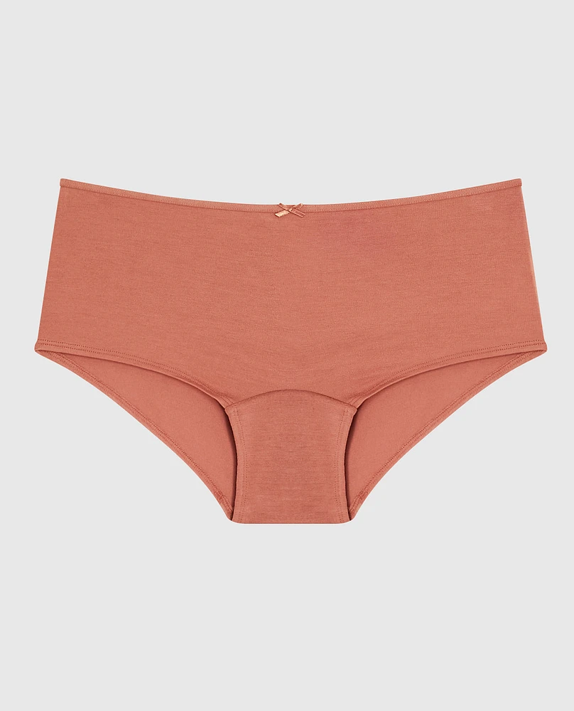 Boyshort Panty with Bow Rosy Blush