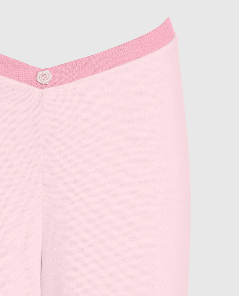 Pajama Pant with Rosette Pink