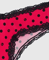 Cheeky Panty with Lace LS Dot