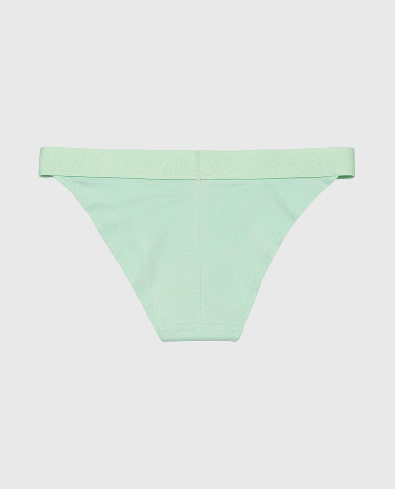 Cheeky Panty with Logo Band Mist Green