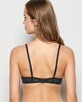 Unlined Lace Demi Bra Black and Blush